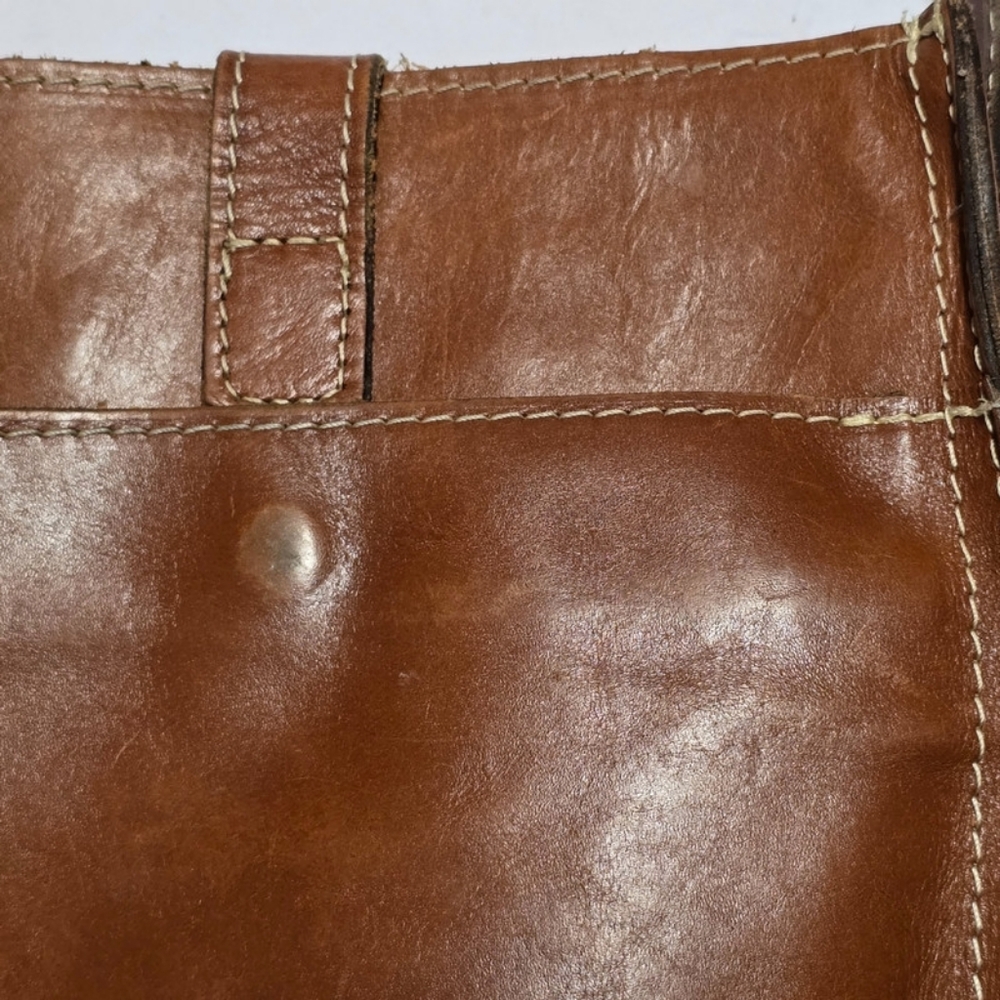 Patricia Nash Venezia Heritage Crossbody Purse Leather Bag Brown 9.5" X 8.5" - Picture 7 of 15